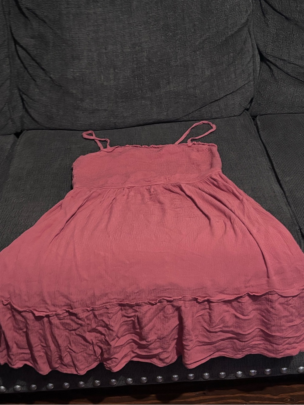 Love Culture Coral Pink Tiered Cami Sundress